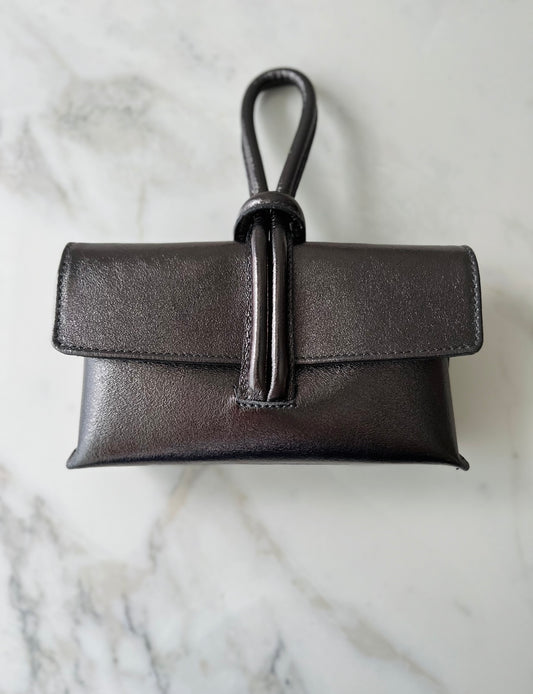 Clutch mit Riemen "Gunmetal"