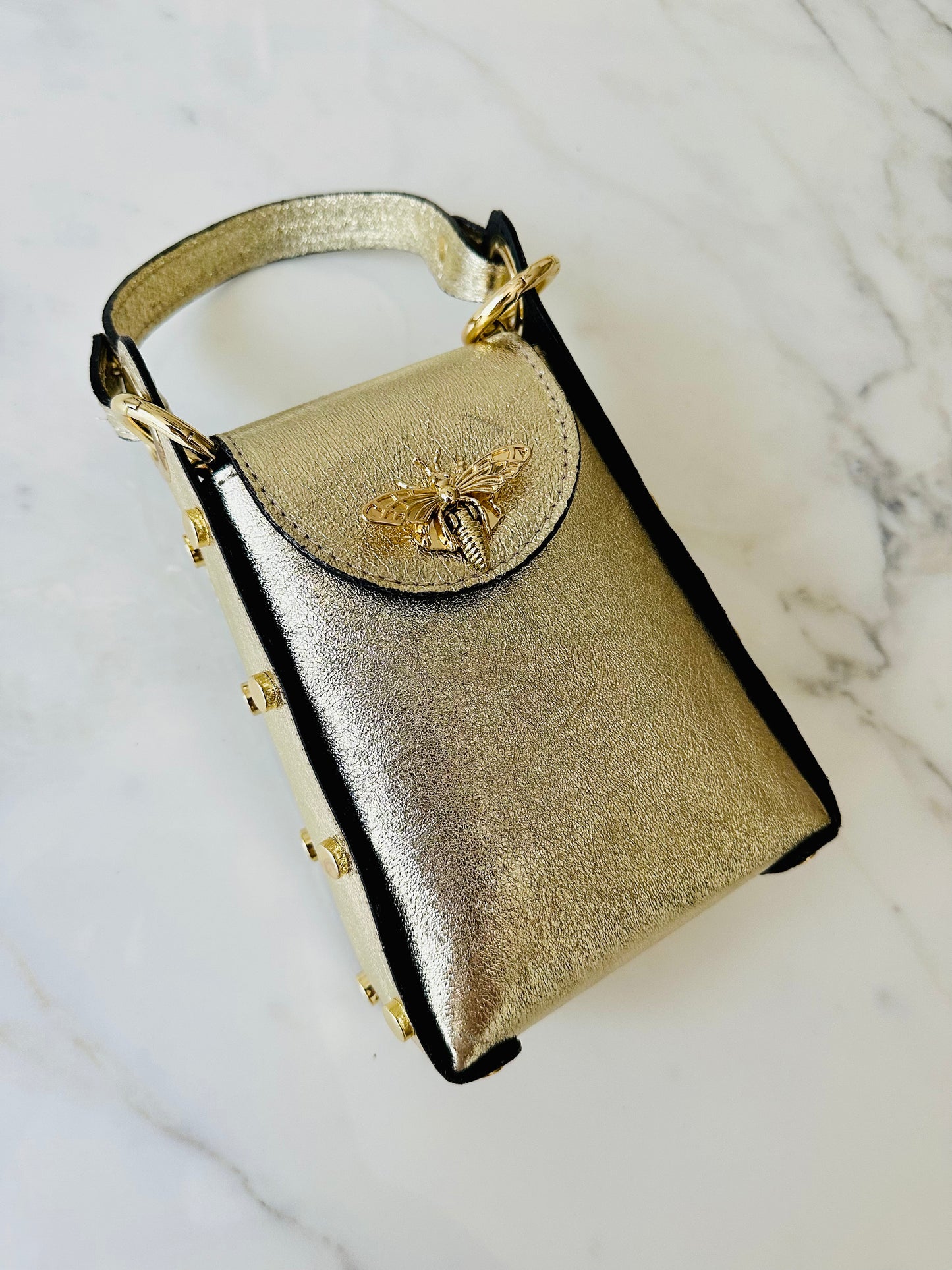 Handytasche "bee gold"