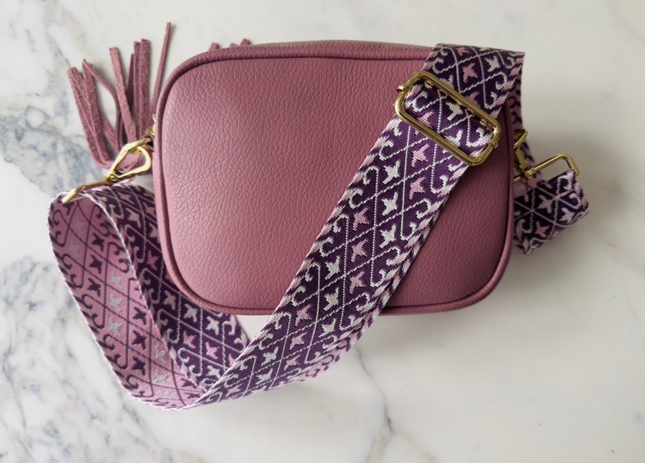 Crossbody "Rosaria" inkl. Taschengurt "Verspielt Purple"