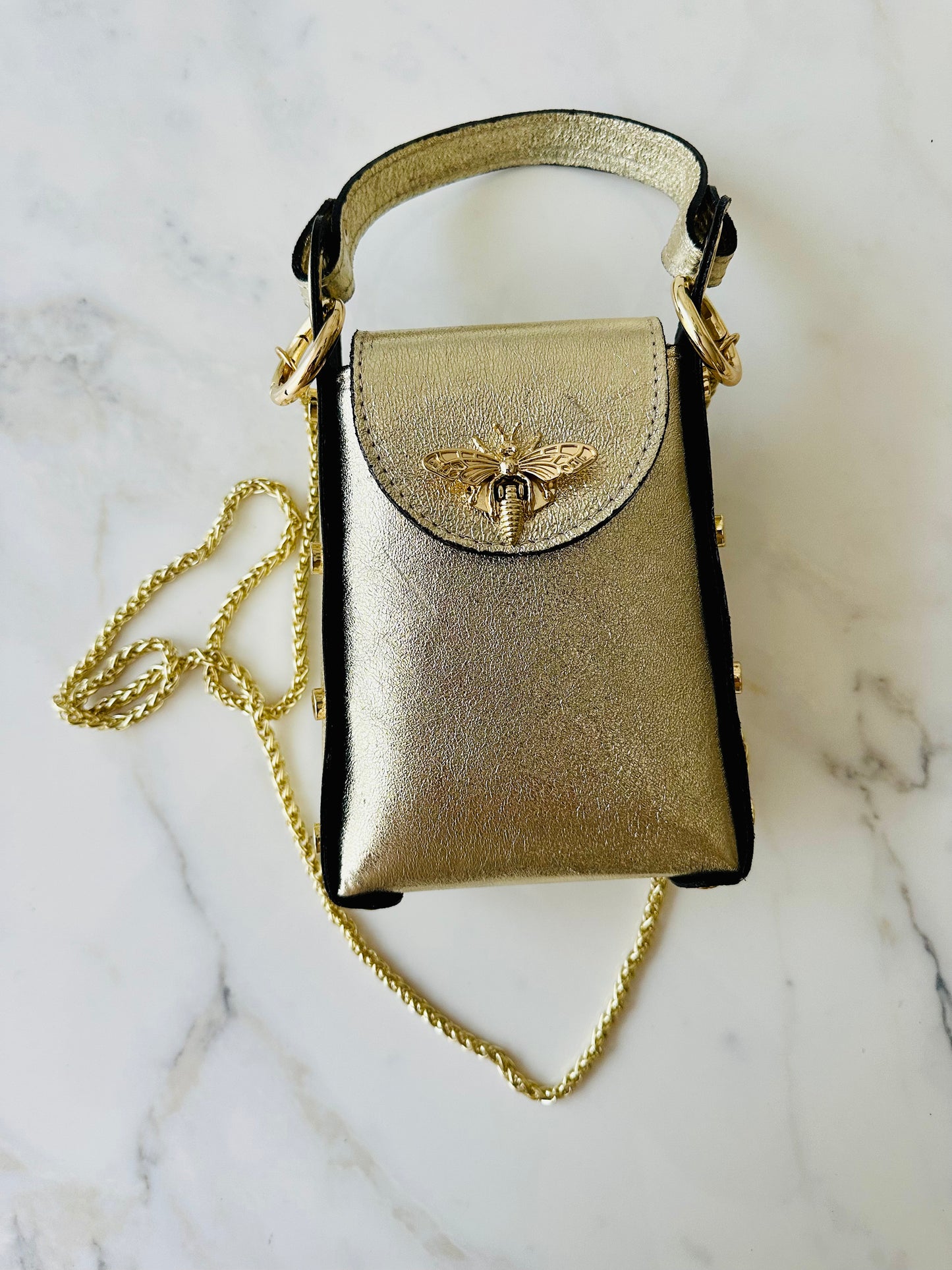 Handytasche "bee gold"