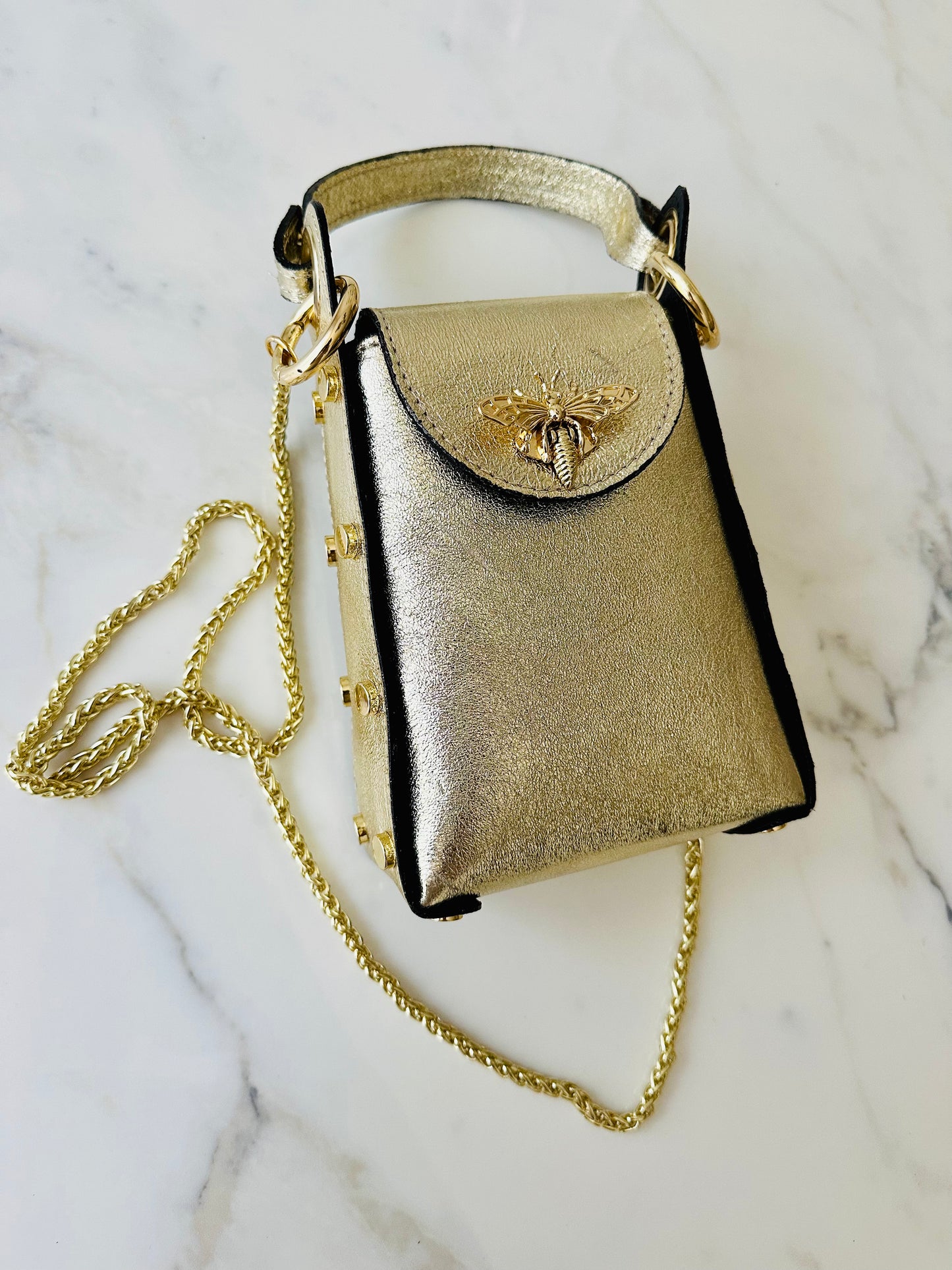 Handytasche "bee gold"